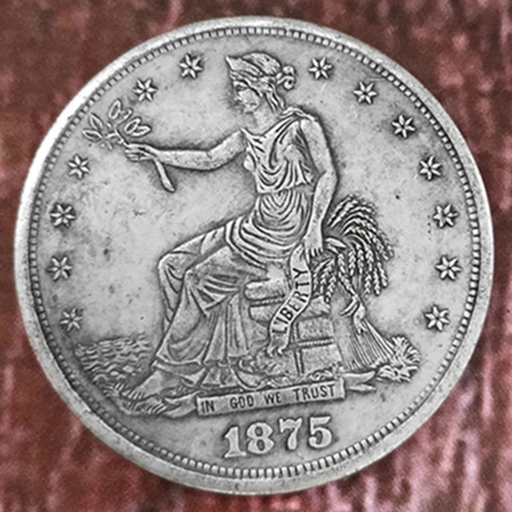 Antique 1875 Old Morgan Liberty US Commemorative One-dollar Coins Collectibles