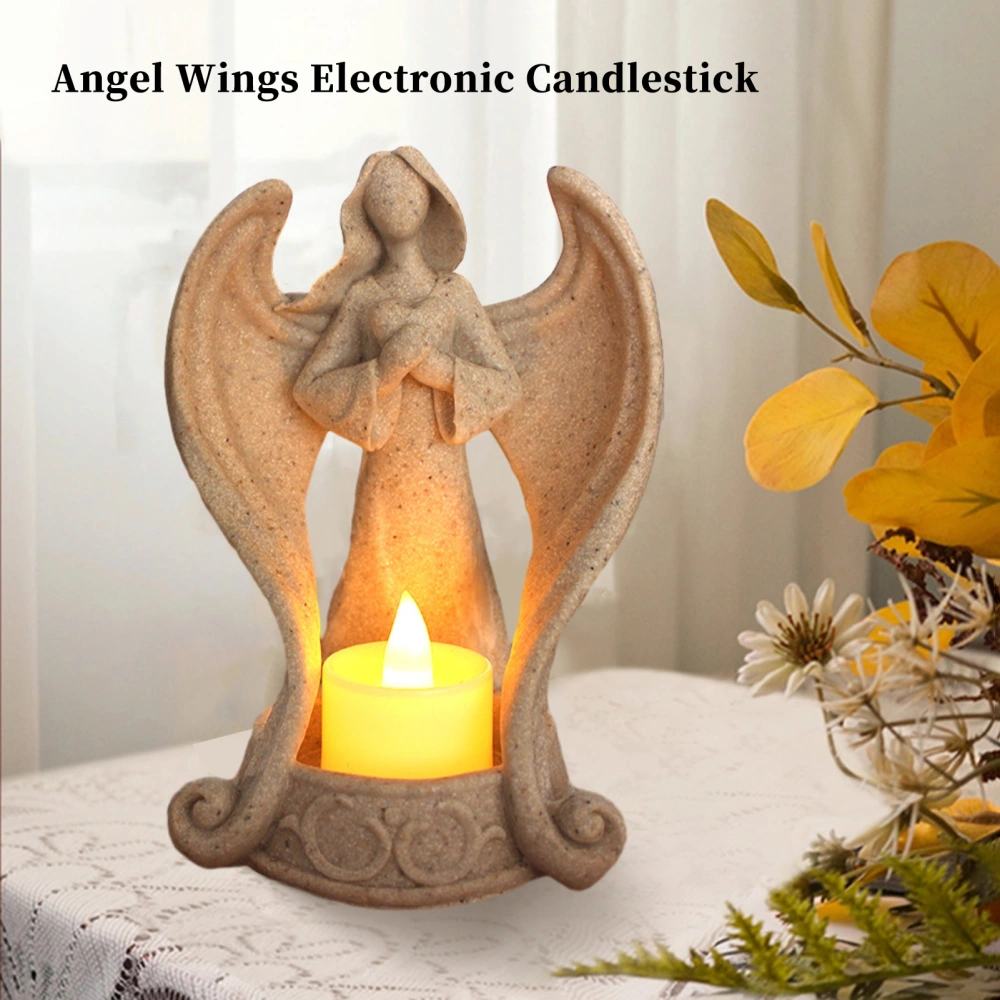 Angel Figurines Electronic Candle Light Reusable Safe Flameless LED Candle Tea Light Sympathy Gifts 