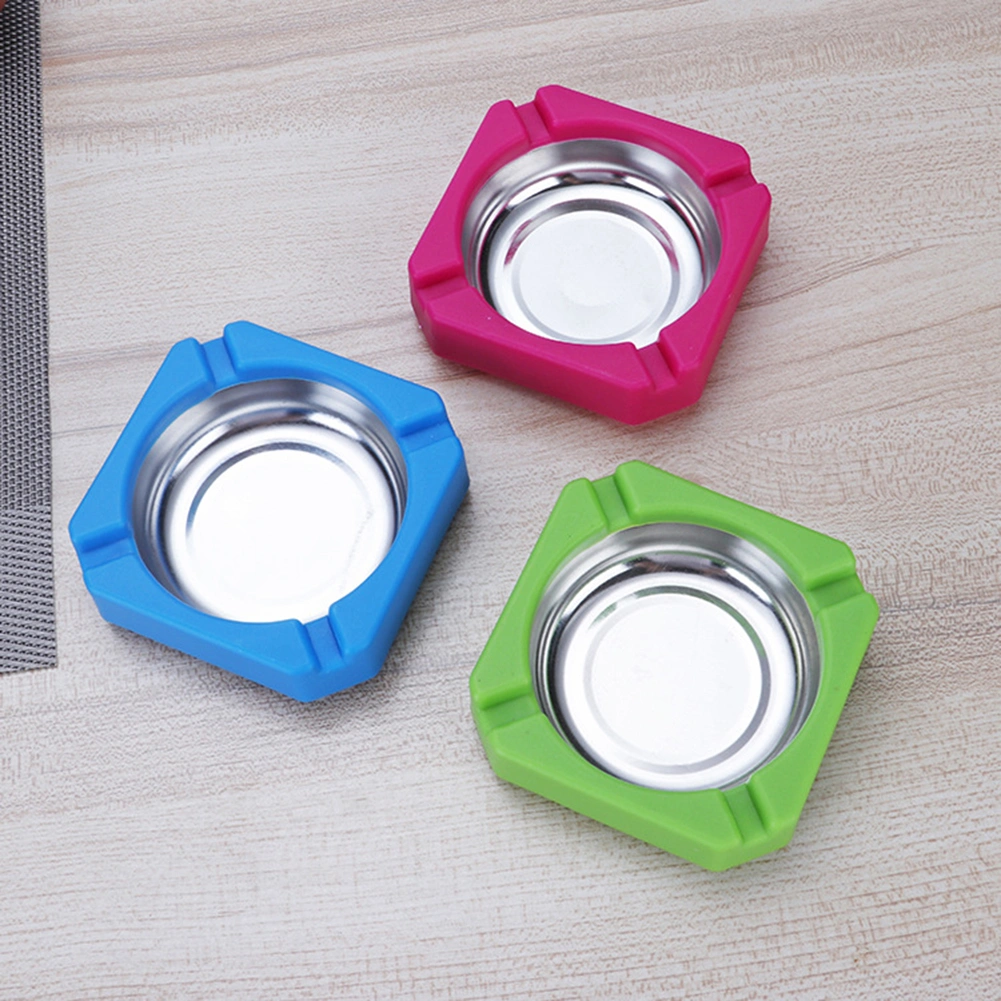 Portable Stainless Steel Round Ashtray Cigarette Holder Ash Tray Organizers