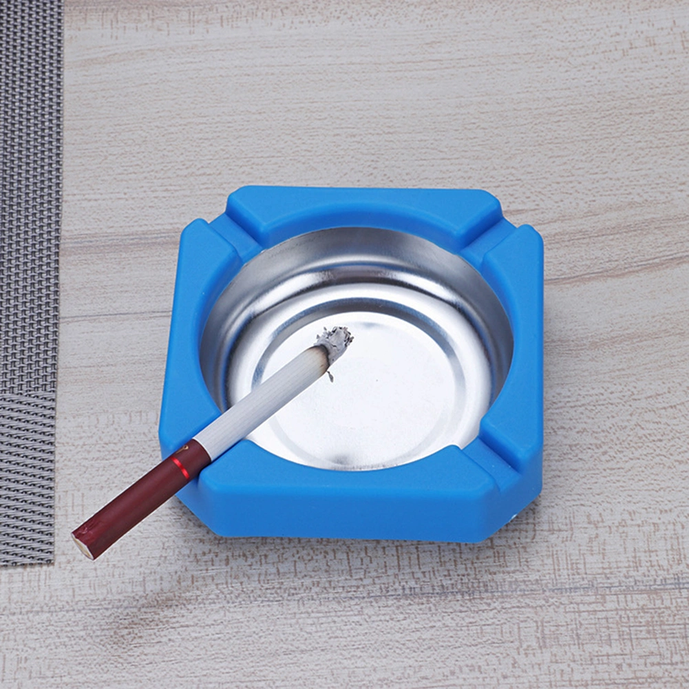 Portable Stainless Steel Round Ashtray Cigarette Holder Ash Tray Organizers