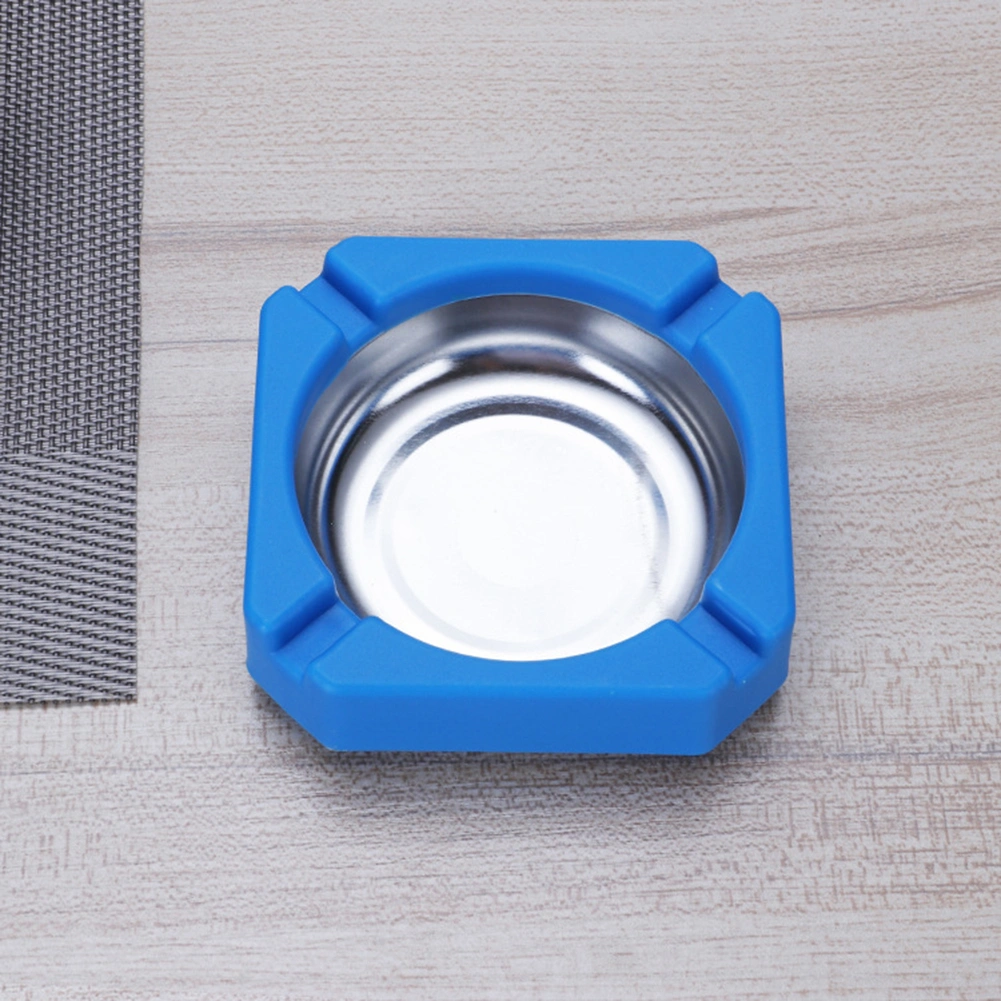 Portable Stainless Steel Round Ashtray Cigarette Holder Ash Tray Organizers