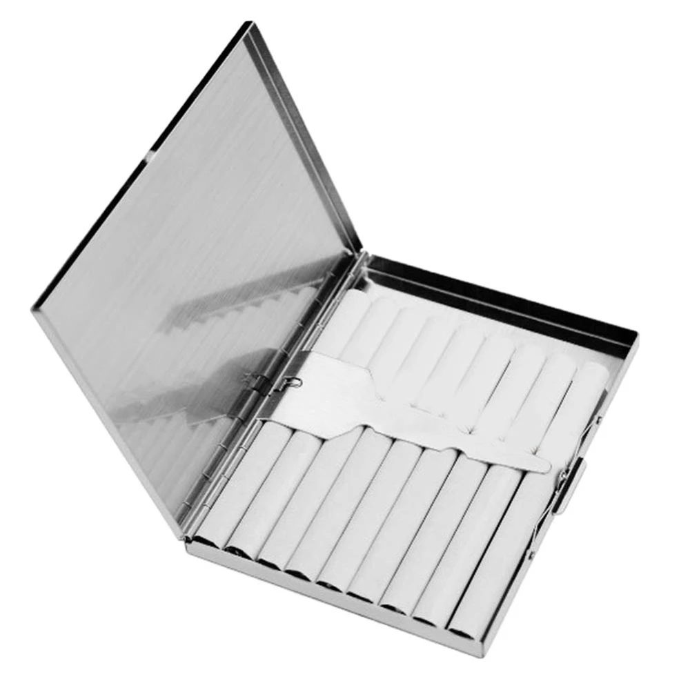 Ultra-slim Creative Stainless Steel Cigarette Carry Case Storage Box Smoker Gift