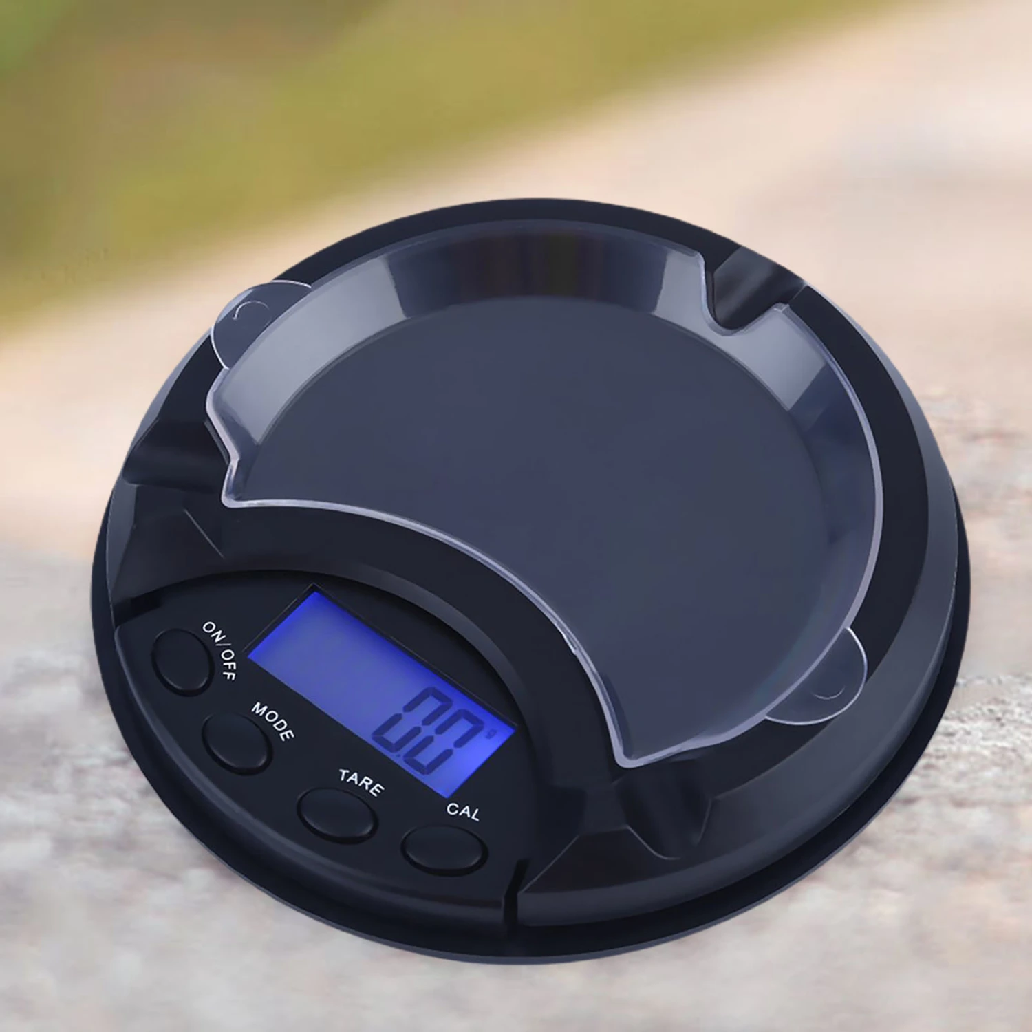 Digital Scale Portable Ashtray Shape Black High Accuracy for Jewelry