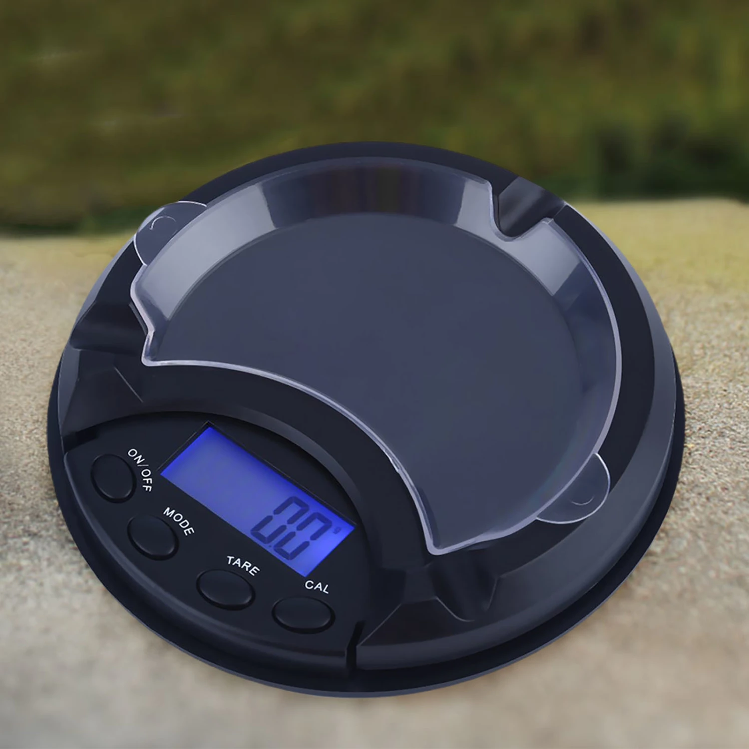 Digital Scale Portable Ashtray Shape Black High Accuracy for Jewelry