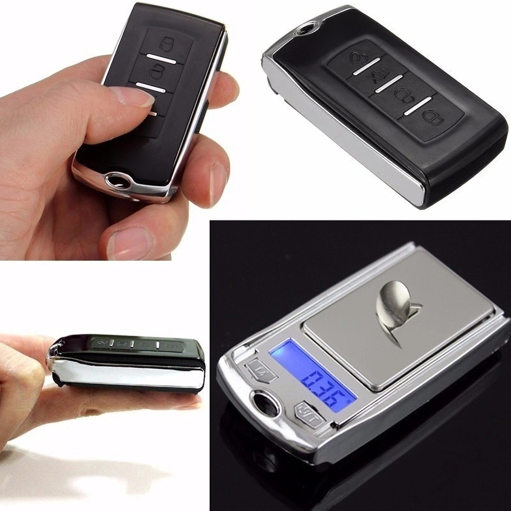 Electronic Scale Lightweight Car Key Shape Metal Accurate Digital Pocket Scale for Food