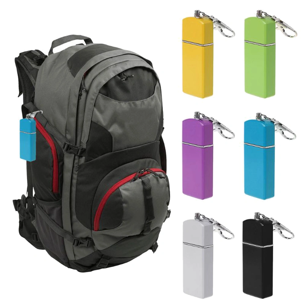Portable Keychain Mini Pocket Metal Ashtray Outdoor Smoking Ash Holder Case