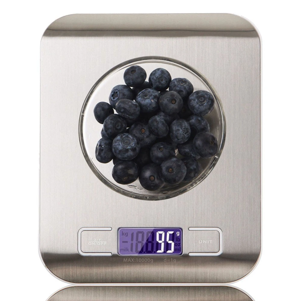 10kg/1g Stainless Steel LCD Digital Kitchen Multifunctional Food Weighing Scale