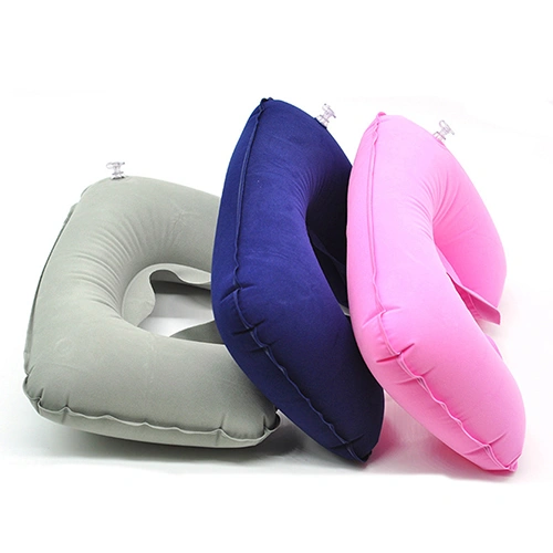 1Pc Inflatable Travel Air Cushion Neck Rest U Shape Plane Flight Portable Pillow