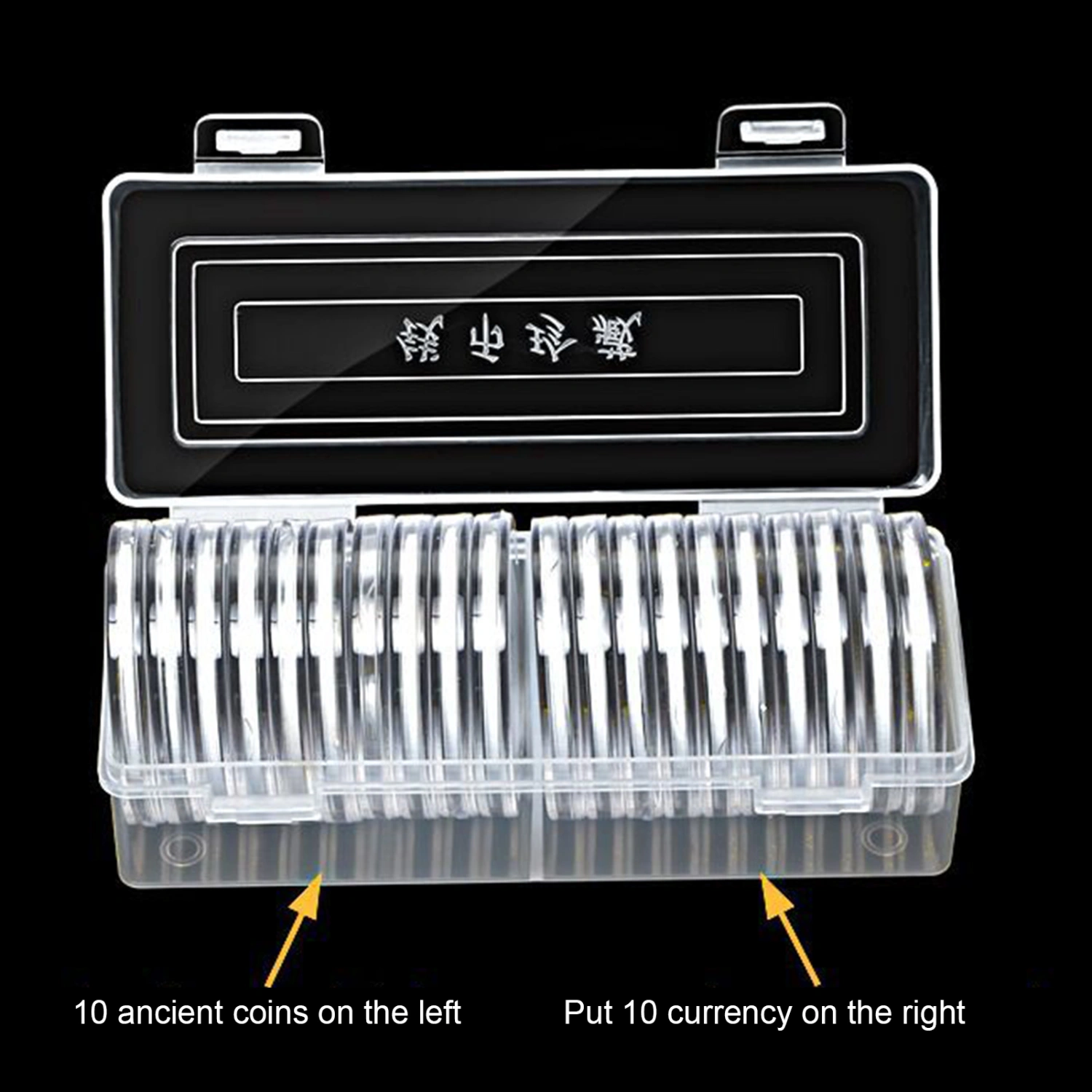 20Pcs/Set Dust-proof Coin Storage Boxes Sturdy Acrylic Round Protective Capaules Holder for Business Gifts