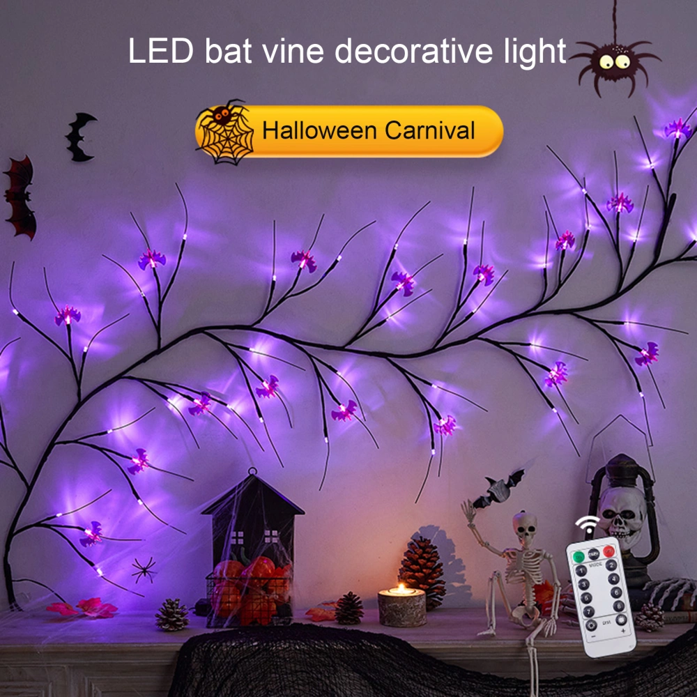 Halloween Light Battery Operated Waterproof Multiple Lighting Modes Willow Vine Twig LED Lamp Photography Prop