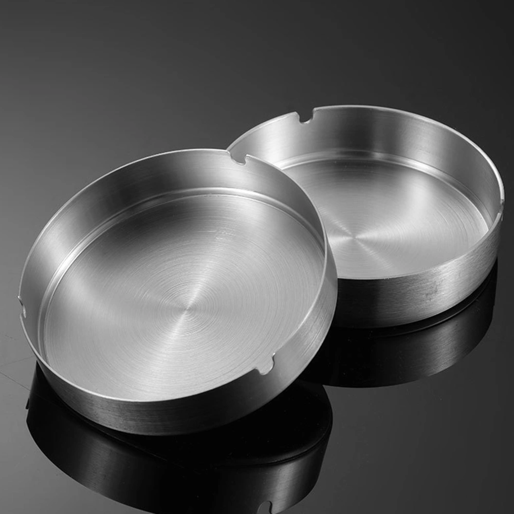 Shockproof Ash Tray Anti-breaking Stainless Steel Smooth Surface Decorative Ashtray for Table