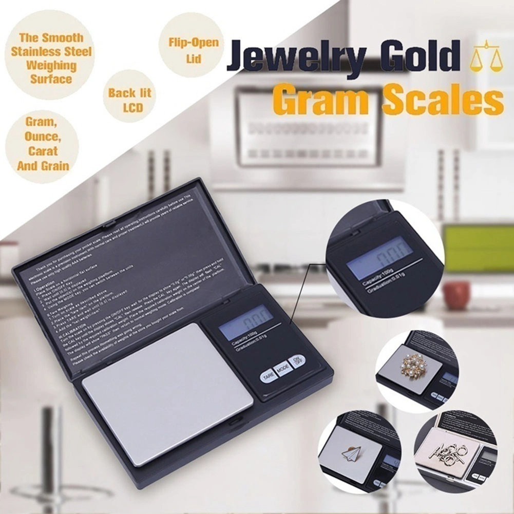 100g/0.01g 500g/0.1g Electronic Pocket Mini Precision Digital Scales for Jewelry