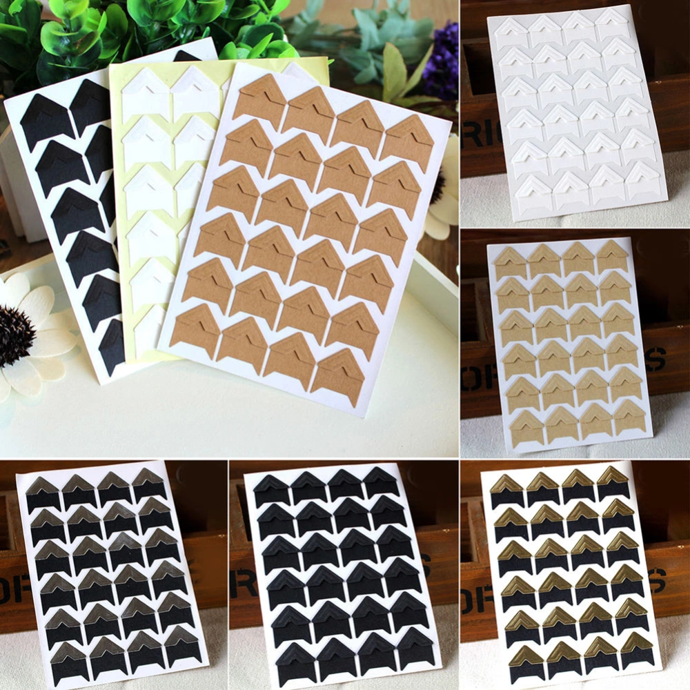 120Pcs Self-Adhesive Photo Frame Corner Sticker Craft Scrapbook Album Decor