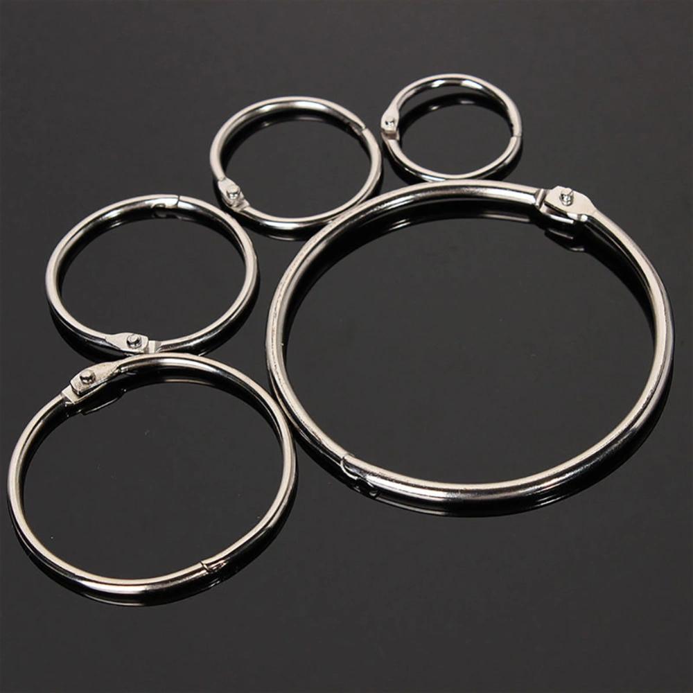 10 Pcs Metal Hinged Rings Book Binder Photo Album Split Scrapbook Key Ring Tool