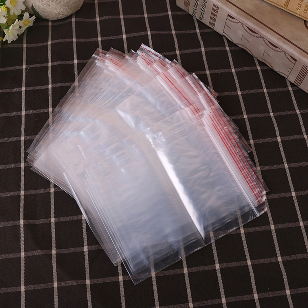 100Pcs Plastic Bags Storaged Dustproof PE Reclosable Plastic Bags for Jewelry