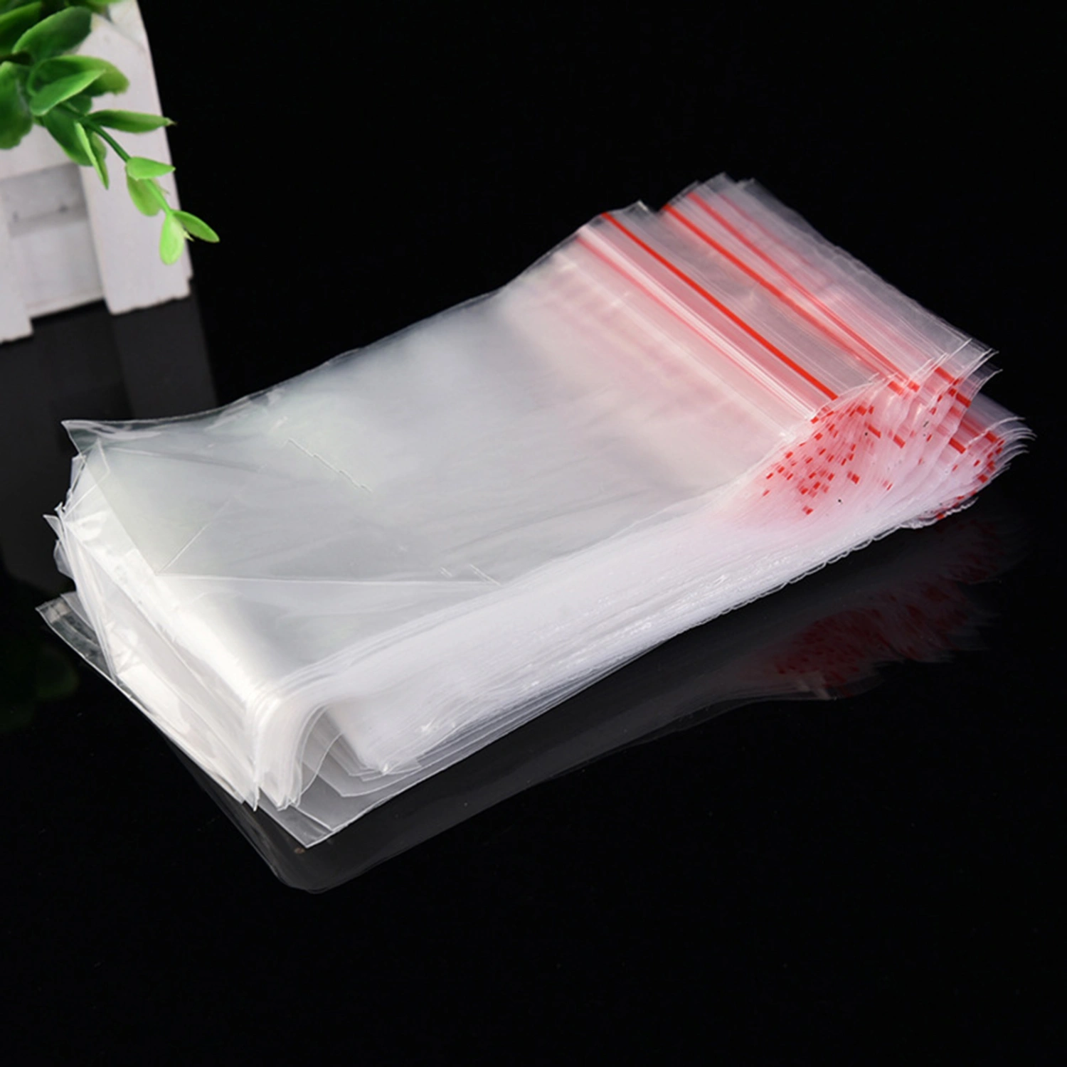 100Pcs Plastic Bags Storaged Dustproof PE Reclosable Plastic Bags for Jewelry