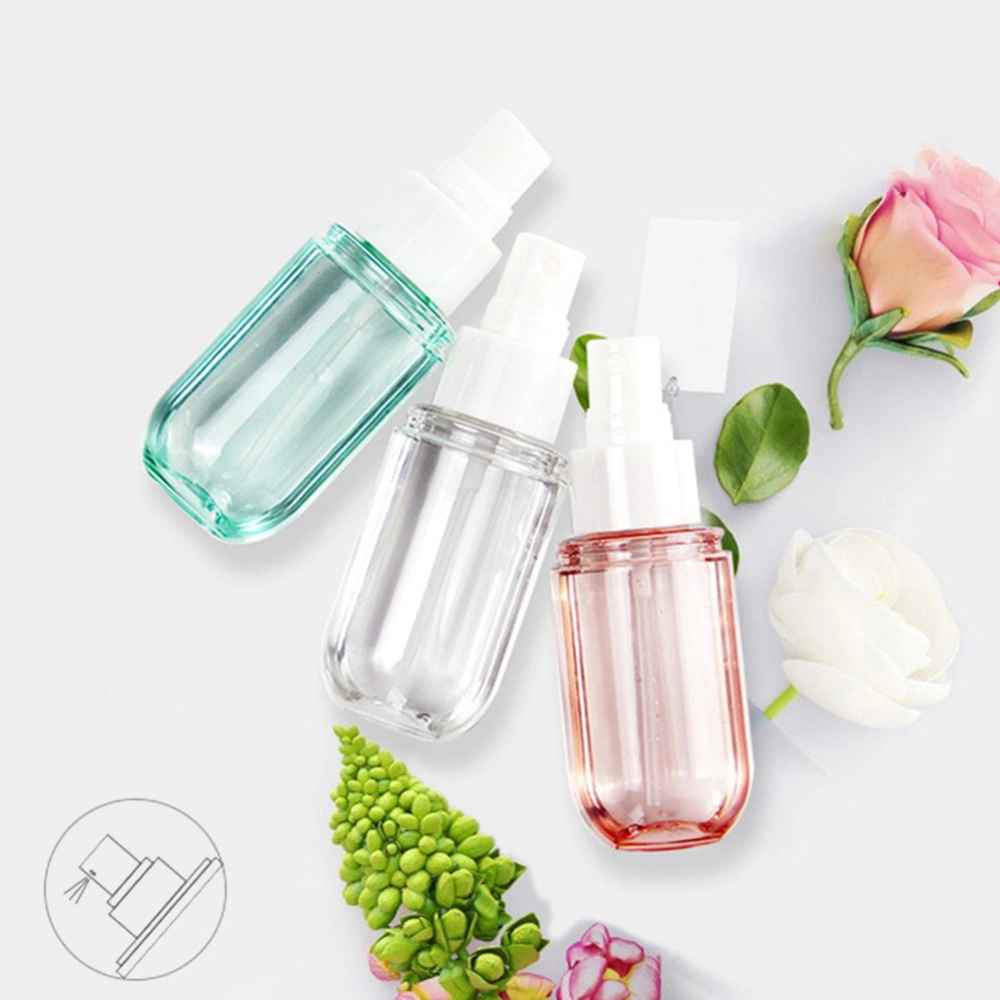 3Pcs 40/60ml Travel Mini Refillable Clear Perfume Press Pump Empty Spray Bottle