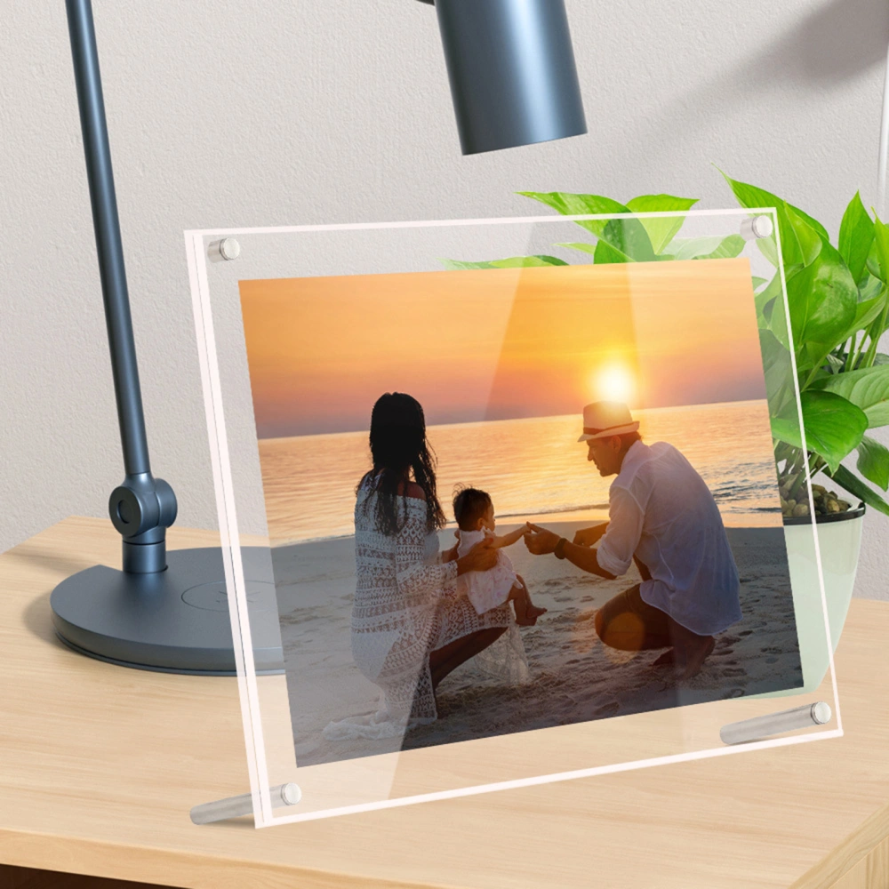 1 Set Photo Frame Good Supporting Sturdy Structure Unframed Clear View Strong Decoration Picture Frame Photo Studio Supply