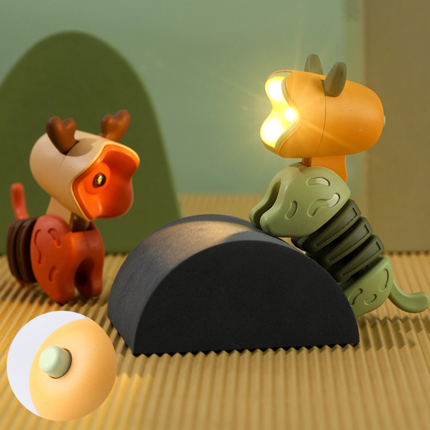 Night Light Cartoon Dog Shape LED Night Lamp Cute Soft Light Desktop Lamp for Home Dormitory Bedroom