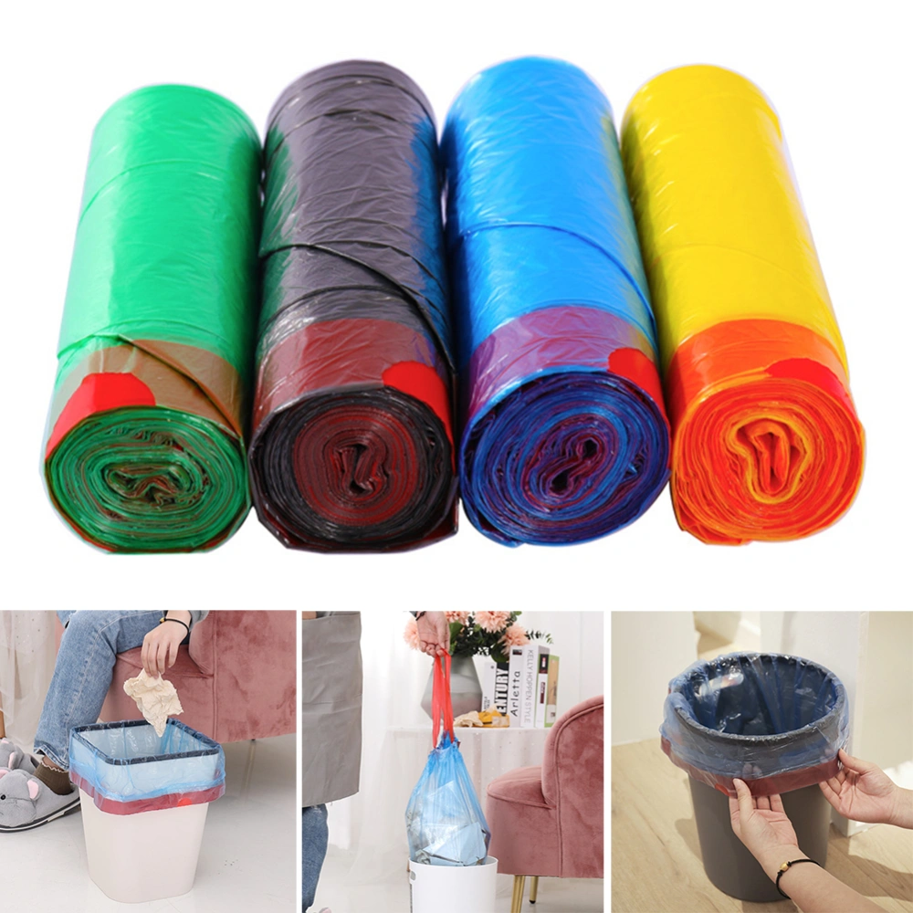 1 Roll Disposable Large Garbage Bag Home Kitchen Drawstring Trash Rubbish Pouch