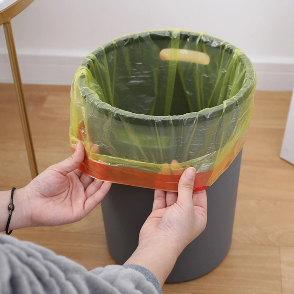1 Roll Disposable Large Garbage Bag Home Kitchen Drawstring Trash Rubbish Pouch