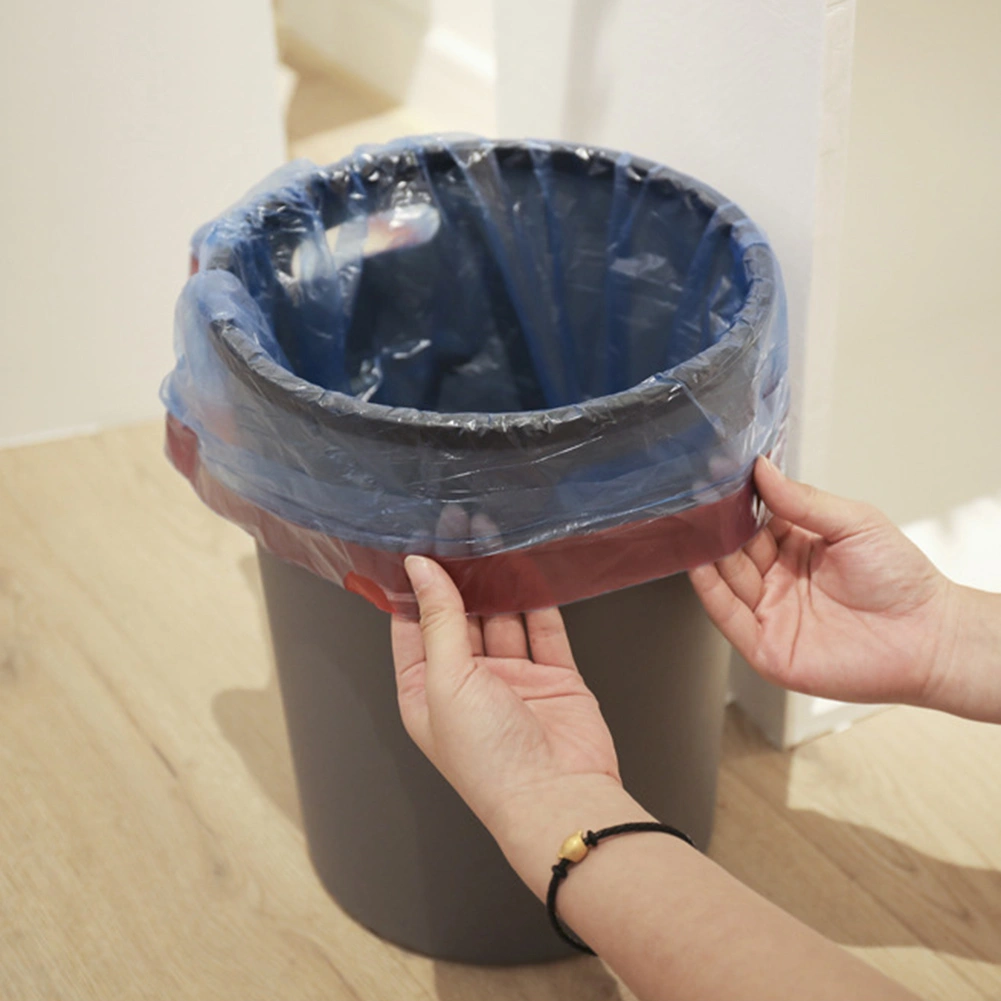 1 Roll Disposable Large Garbage Bag Home Kitchen Drawstring Trash Rubbish Pouch