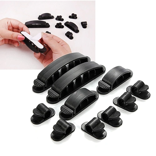 10 Pcs Plastic Cable Clips Cord Wire Line Organizer Ties Fixer Fastener Holder