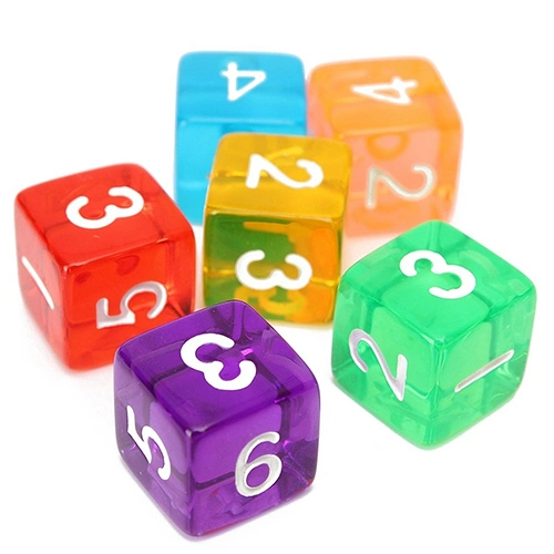 7Pcs/Set Various Sided Dice Role Playing Board Game Props Translucent Dice Set