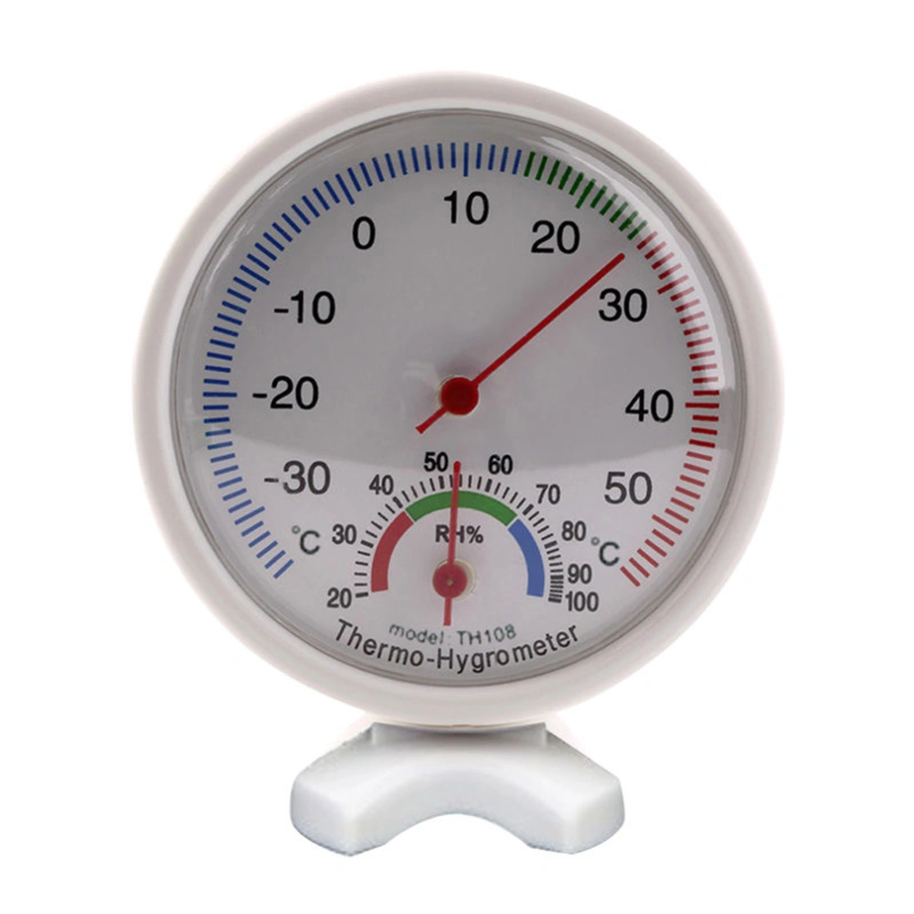 Round Indoor Analog Humidity Temperature Meter Gauge Thermometer Hygrometer