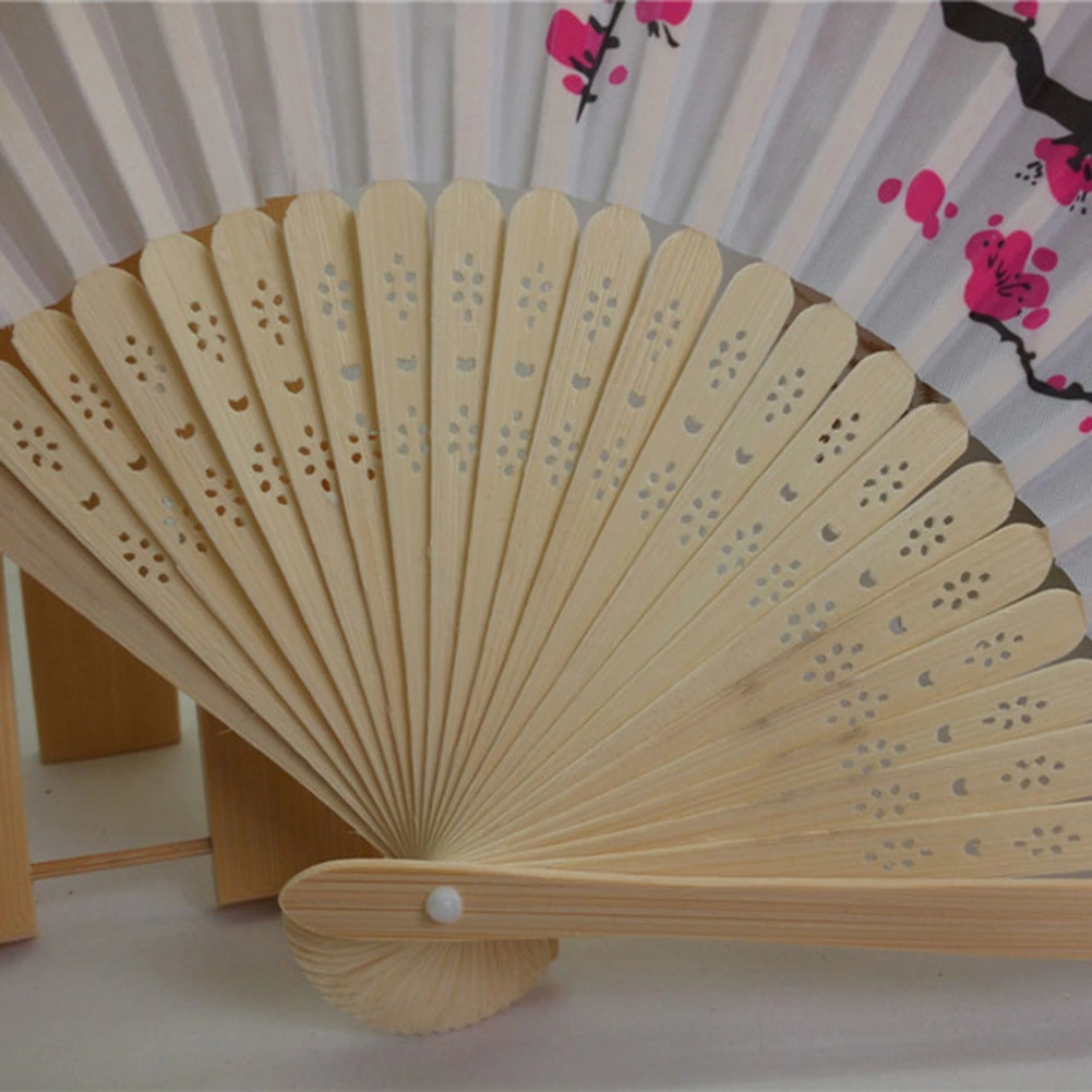 Chinese Traditional Painting Style Plum Blossom Bamboo Folding Hand Fan Gift