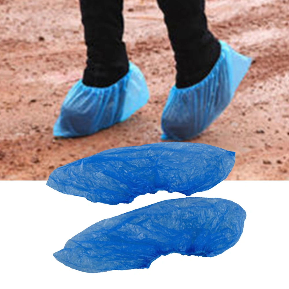 100Pcs Non-Slip Plastic Disposable Shoe Covers Cleaning Protective Overshoes for Hotel