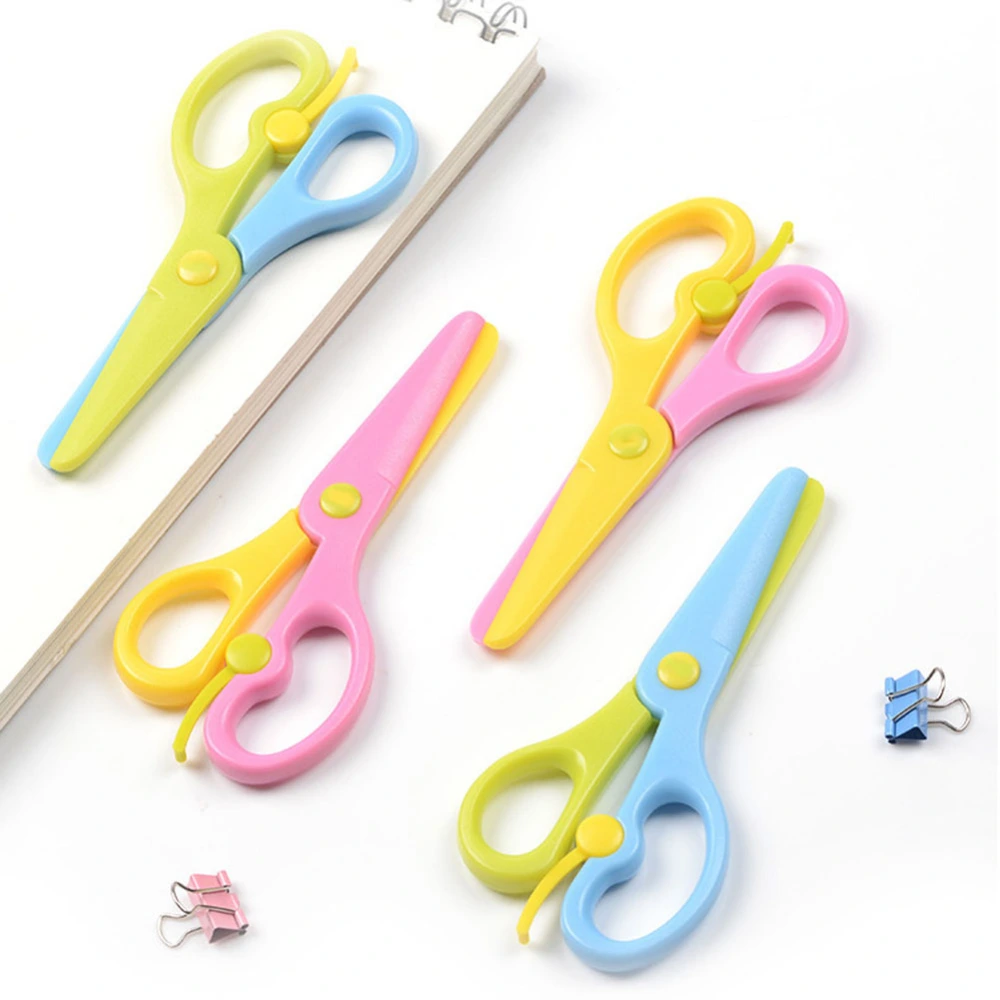 Colorful Mini Scissors Kids Safety Fingers Protective Paper Cutting DIY Tool