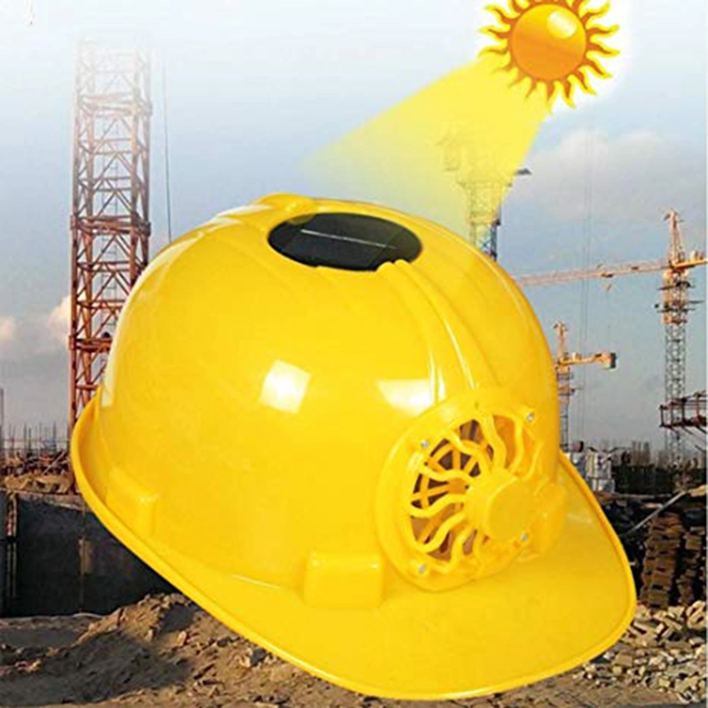 Outdoor Solar Power Cooling Fan Safety Helmet Workplace Protective Cap Hard Hat 