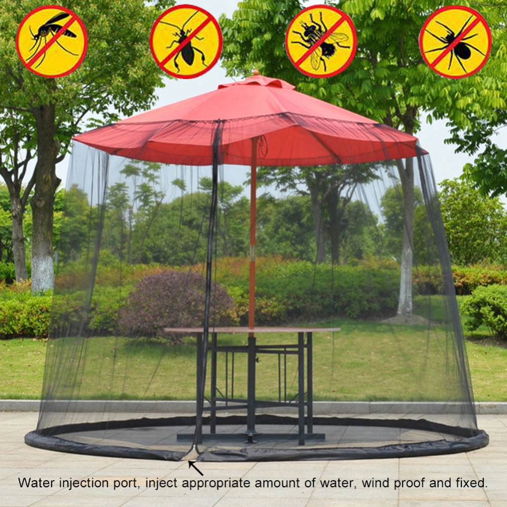 Mosquito Bug Net Parasol Outdoor Lawn Garden Camping Umbrella Sunshade Cover