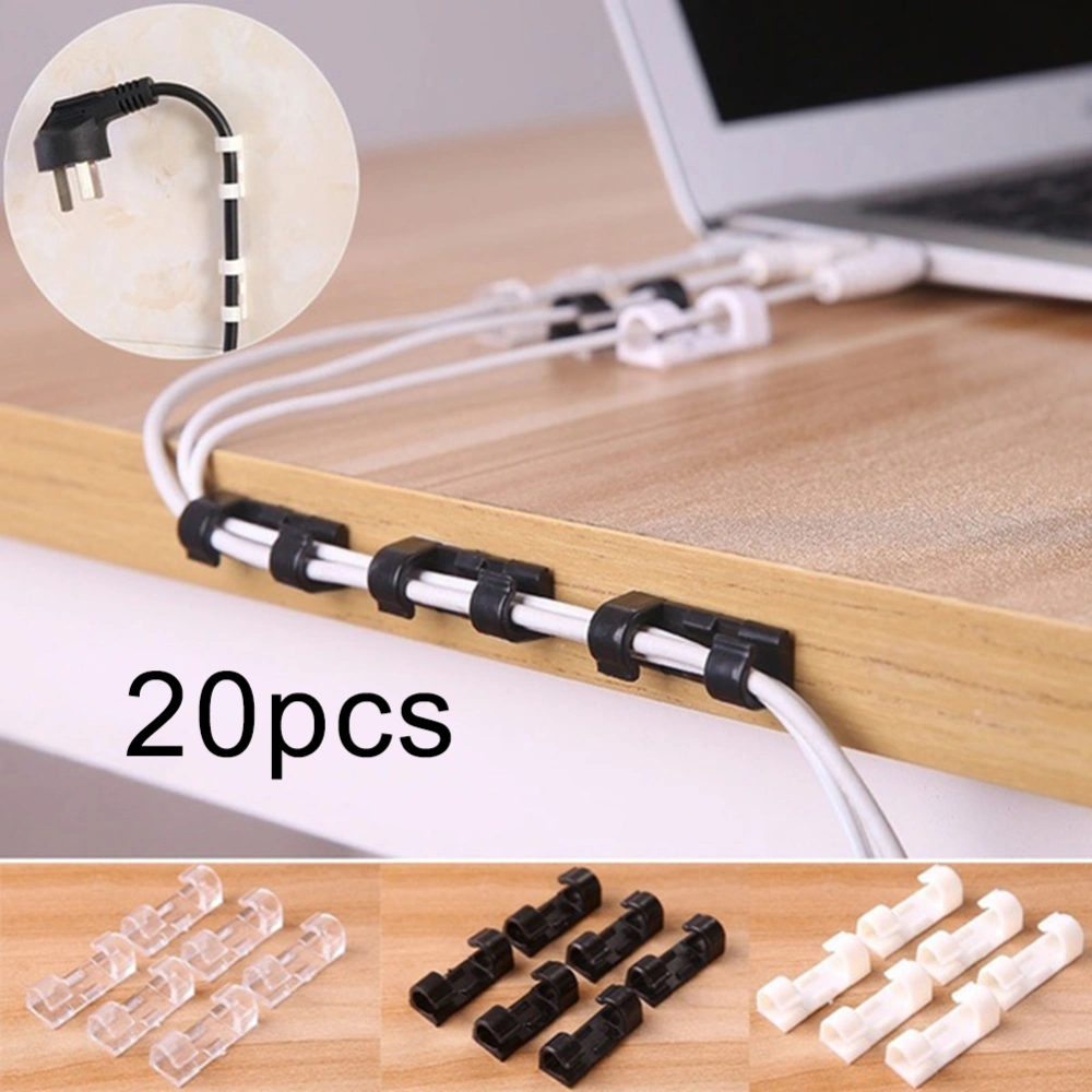 20Pcs Cable Clip Safe Wear-resistant Anti-scratch High Temperature Resistance Wire Buckle for Office