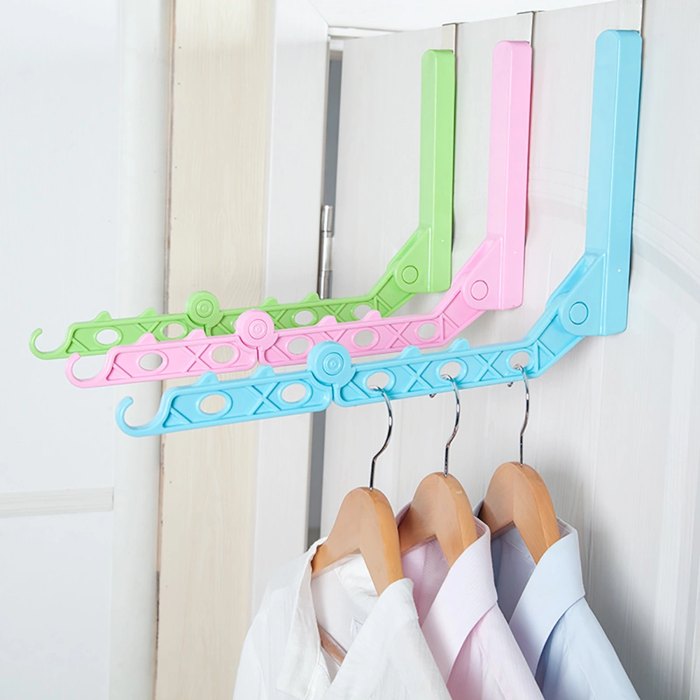 Portable Foldable Over-The-Door Clothes Socks Holder Hook Hanger Hanging Rack