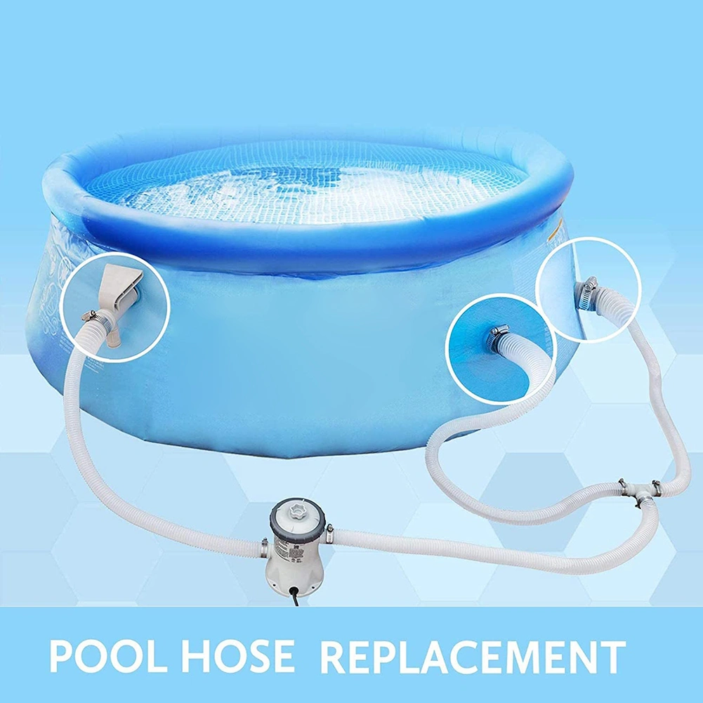 Swimming Pool Filter Pump 1.5m Hose Metal Clamp Replacement Accessory for Intex