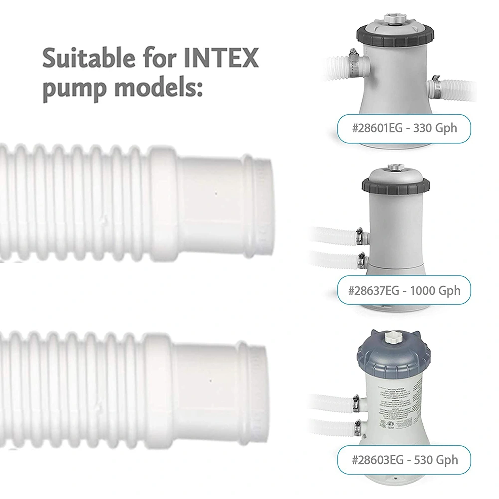 Swimming Pool Filter Pump 1.5m Hose Metal Clamp Replacement Accessory for Intex