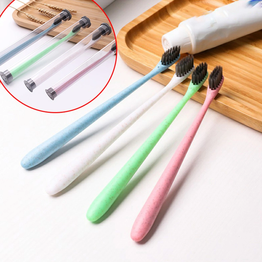 Toothbrush Eco-friendly Anti-deform Plastic Manual Tooth Cleaner Brush for Dorm