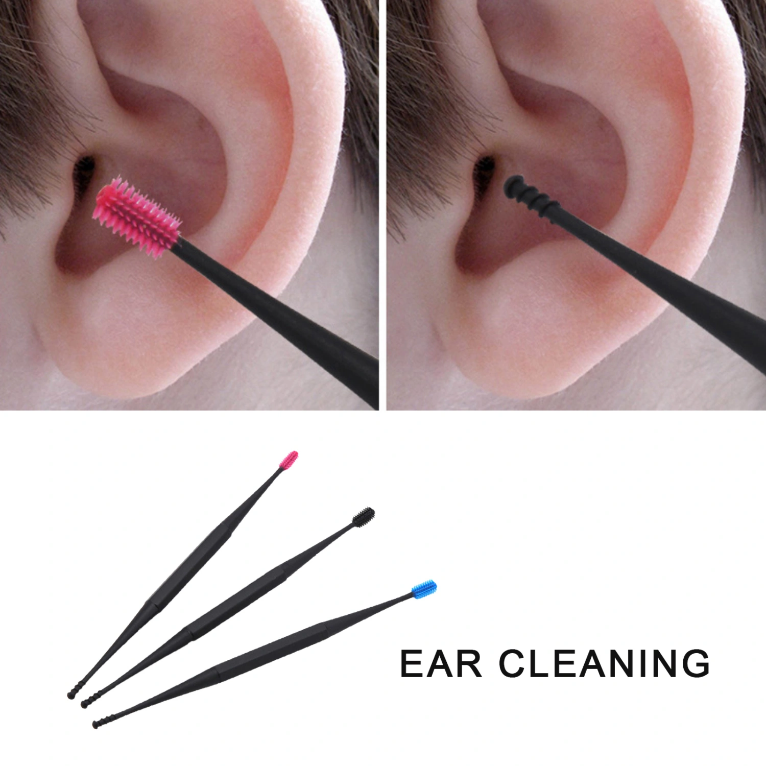 Ear Cleaner Reusable Spiral Head Soft Rust-proof Earwax Remover for Home