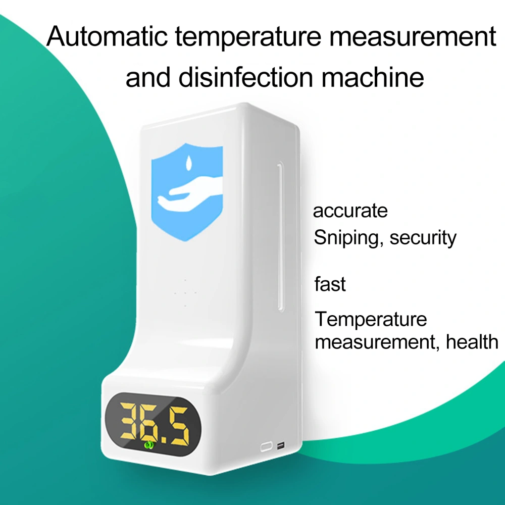 2 in 1 Non-Contact Infrared Digital Thermometer with Hand Sanitizer Dispenser