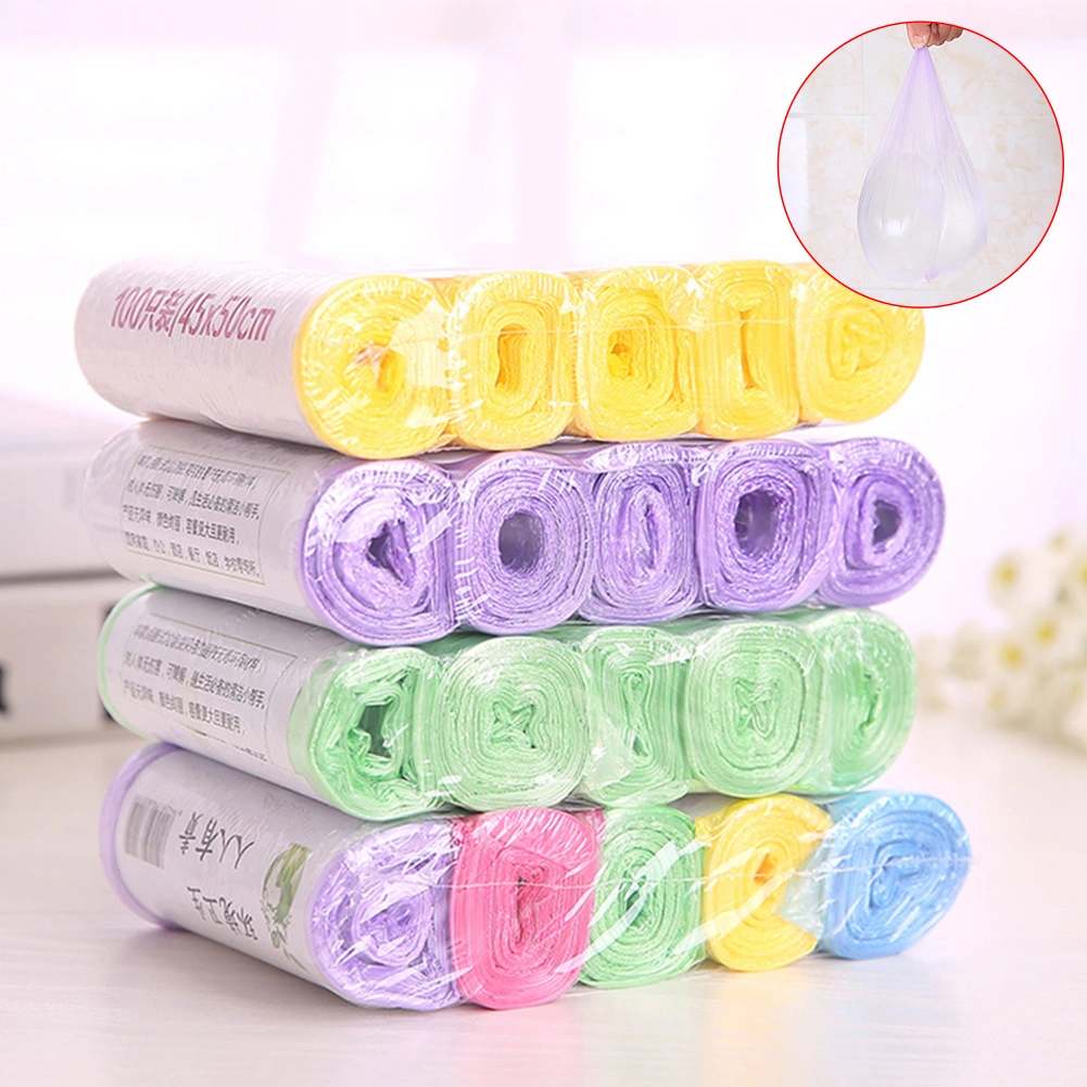 5 Rolls Disposable Home Office Waste Trash Rubbish Holder Pouch Garbage Bags