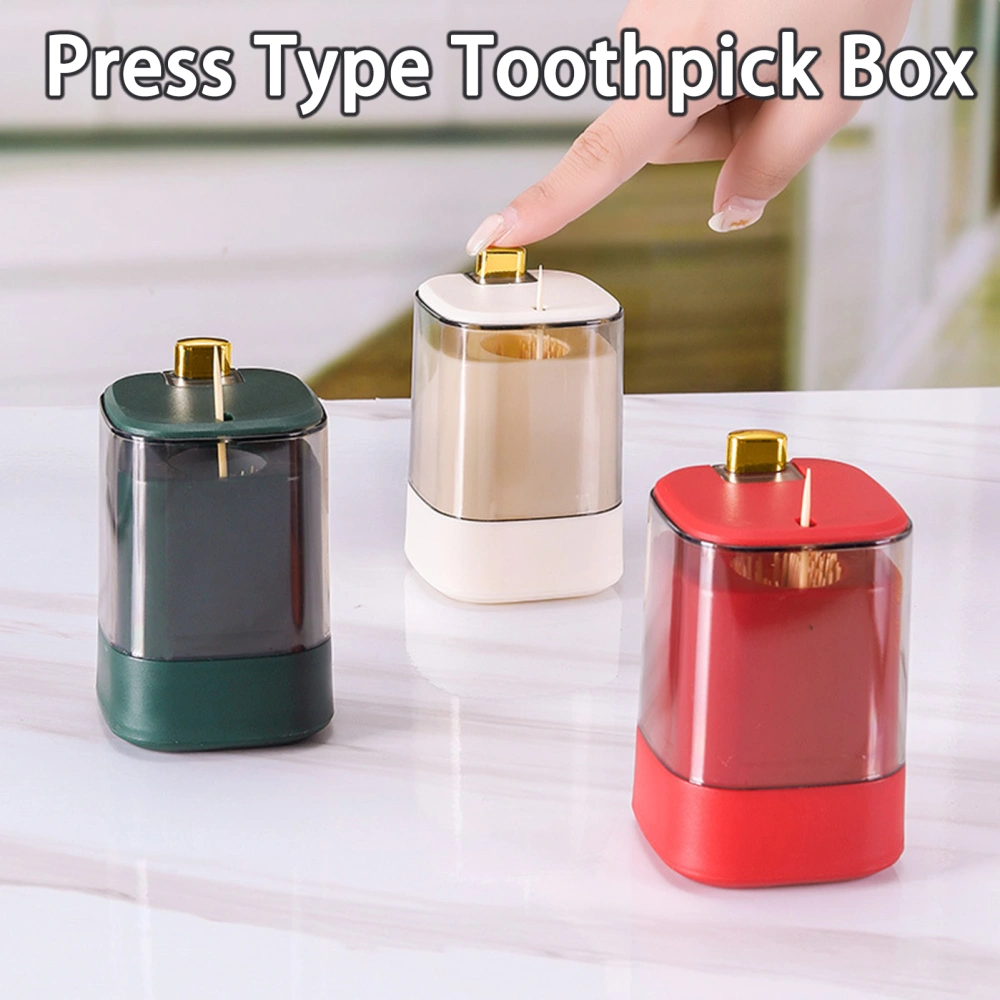 Toothpick Box Sealed Large Capacity Convenient Creative Light Luxury Dust-proof Split Press Type Toothpick Dispenser Home Accessories