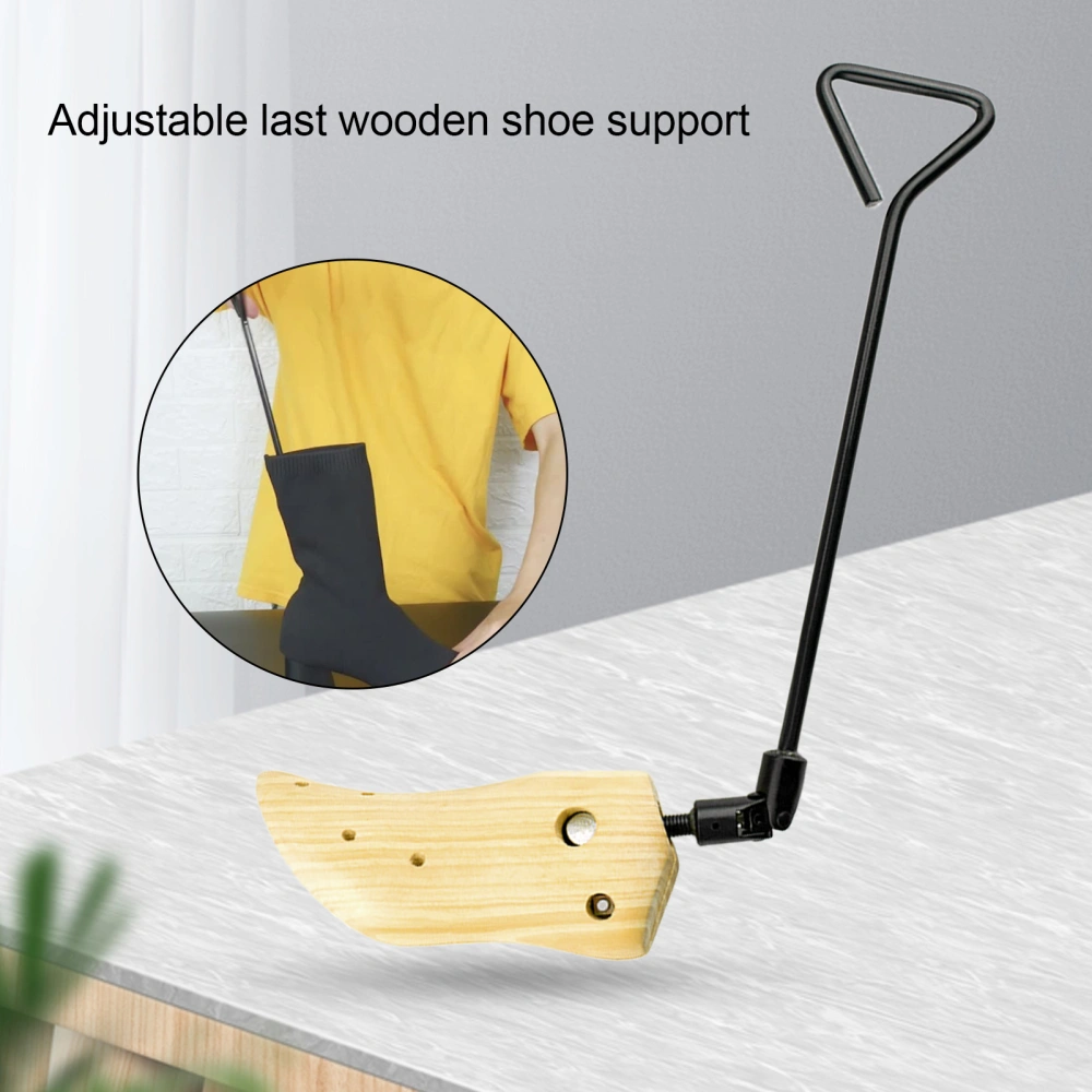 Shoe Tree Anti-wrinkle Stable Wooden Retractable Shoe Spring Tree Shaper for Home