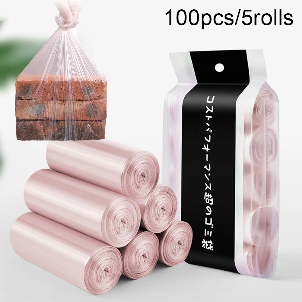100Pcs Disposable Thicken Garbage Bag Home Kitchen Rubbish Waste Trash Pouch