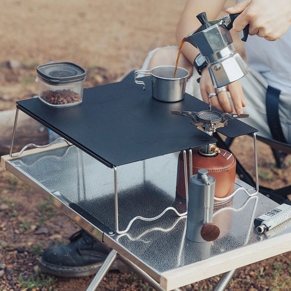 Easy Carry Multi-functional Folding Table Stable Strong Bearing Aluminum Alloy Heat Resistant Picnic Table for Hiking Travel Barbecue