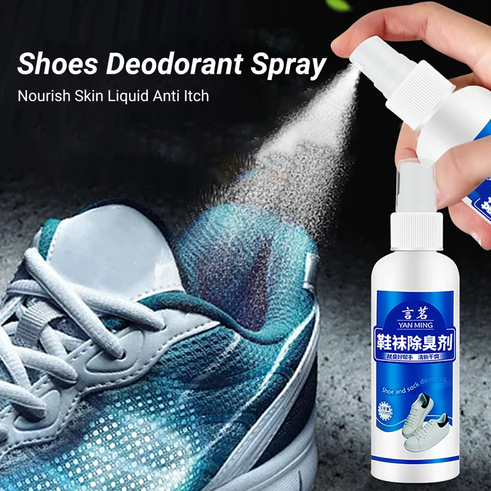 100ml Convenient Shoes Deodorant Spray Nourish Skin Liquid Anti Itch Portable Shoe Foot Spray for Daily