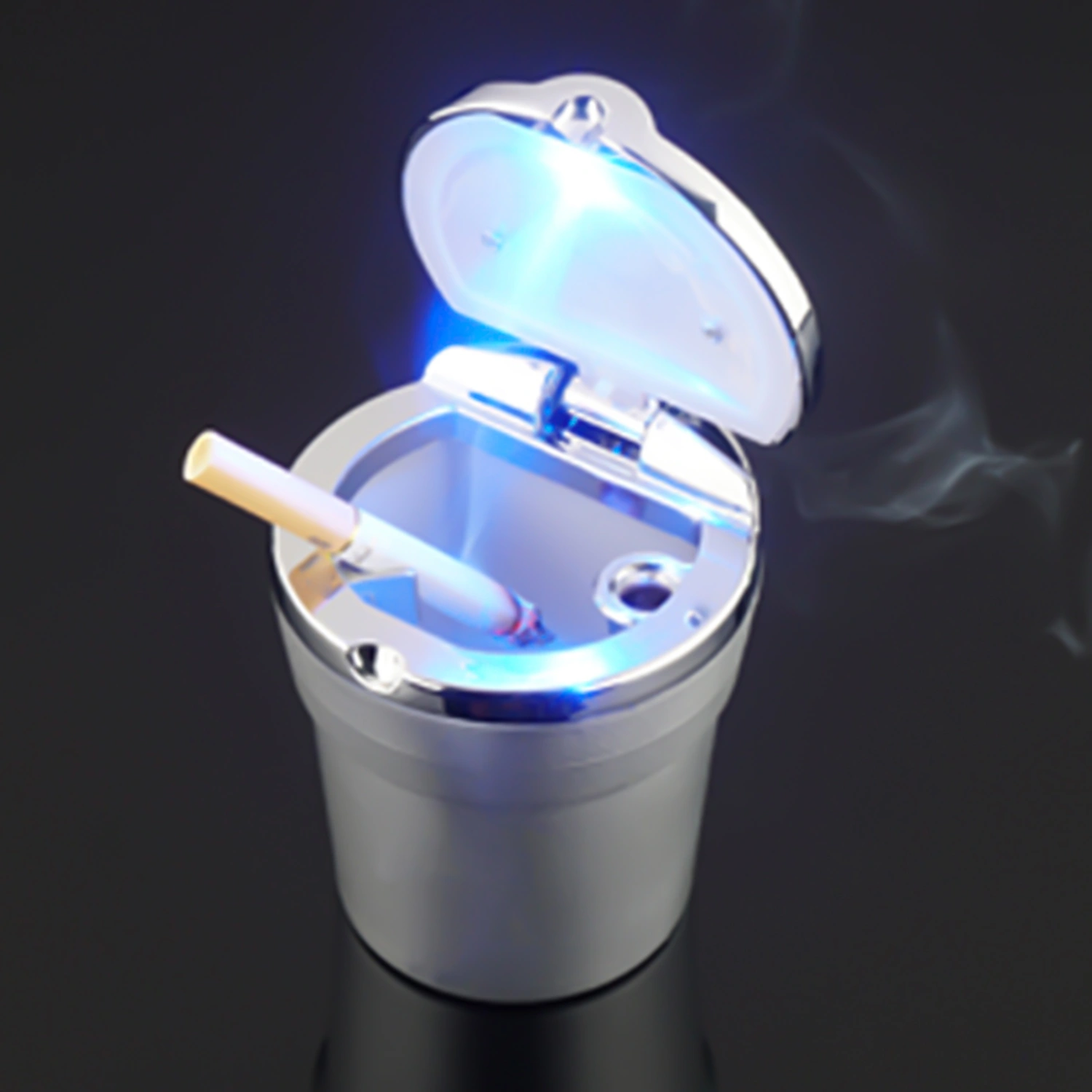 Decorative Car Ashtrays Multi-purpose Plastic Easy to Clean LED Ash Storage Tray for Living Room