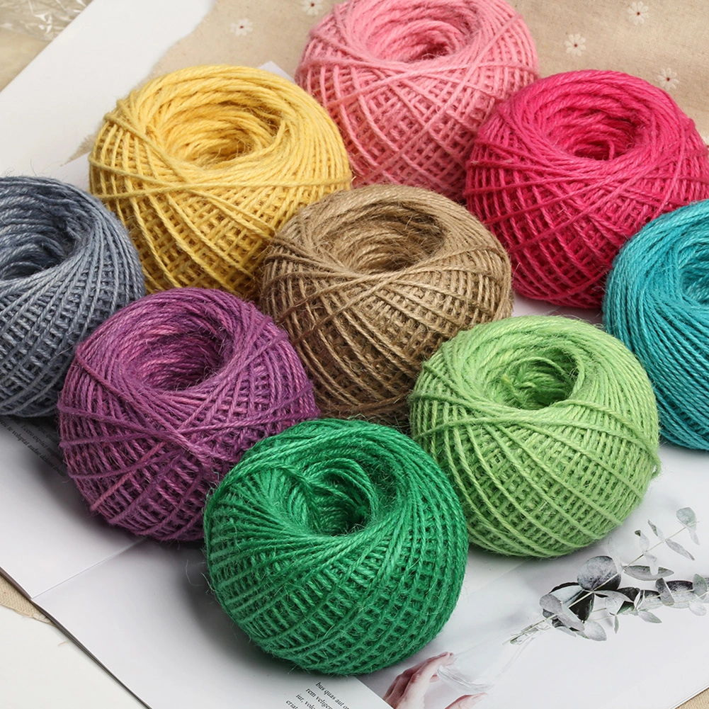 50m 2mm Twisted Natural Twine Burlap Hemp Rope Christmas DIY Supplies Decor