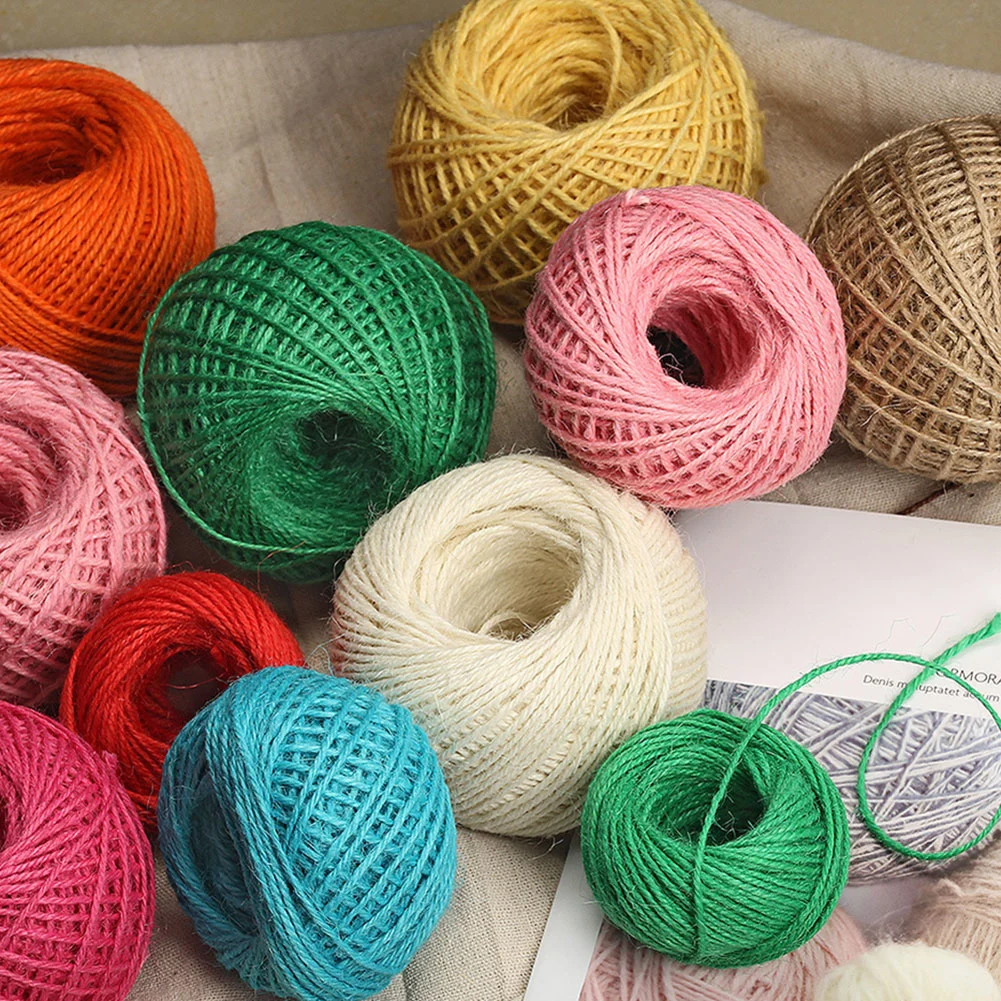 50m 2mm Twisted Natural Twine Burlap Hemp Rope Christmas DIY Supplies Decor